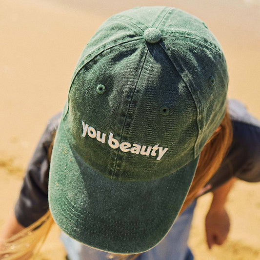 You Beauty Kids Cotton Cap in Green: You Beauty GRN / 54