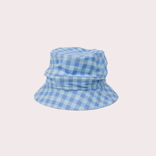 A close-up showing the soft textures and quality craftsmanship of the Sky Swim Hat: M (6-12 months).