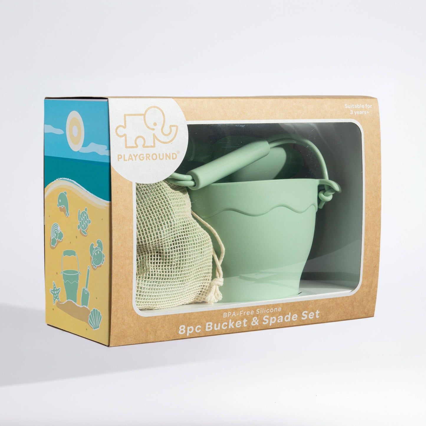 8pc Silicone Bucket Set - Light Sage - additional view 6
