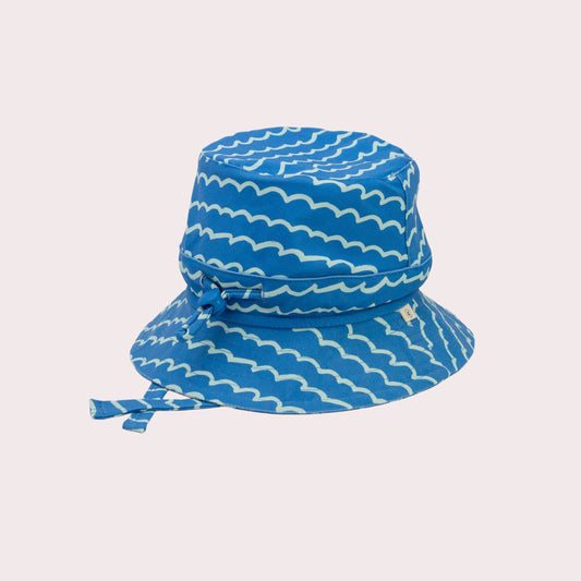 A close-up showing the soft textures and quality craftsmanship of the Pacific Swim Hat: M (6-12 months).