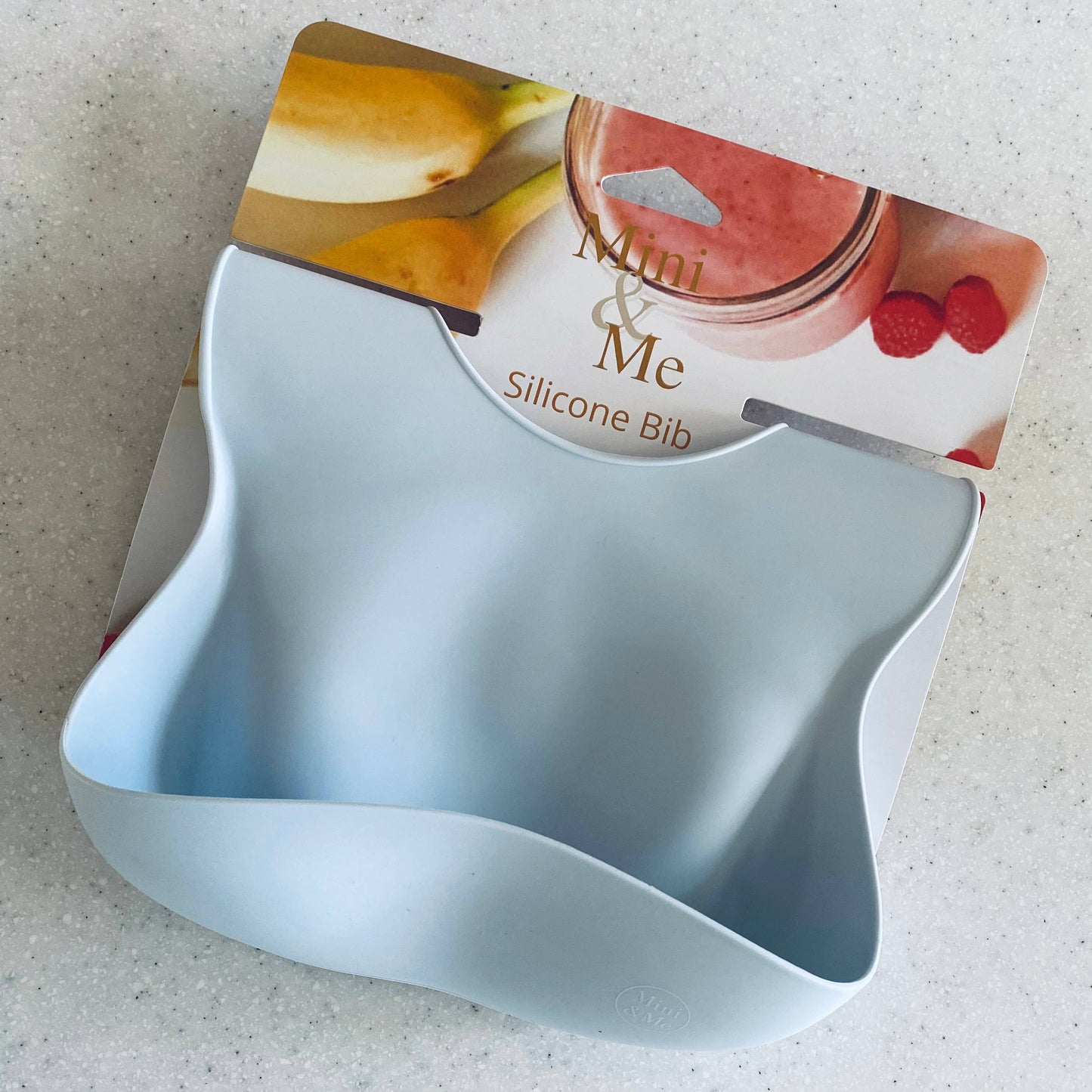Mini & Me Bib in almond, ice-blue and kale-green - additional view 7