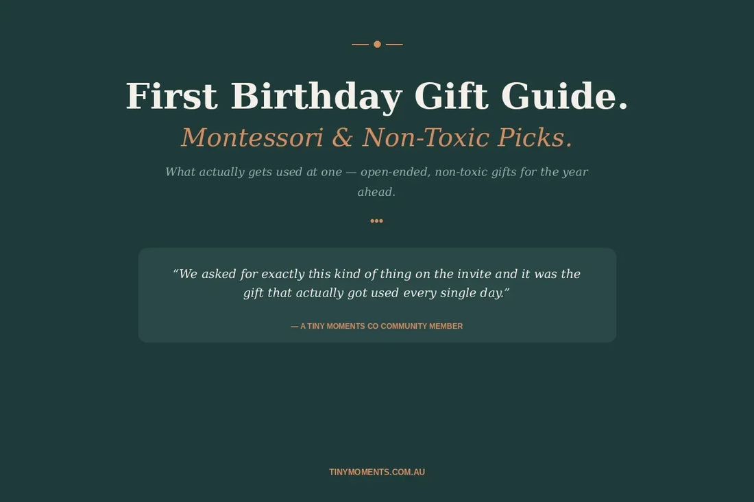 First Birthday Gift Guide: Montessori & Non-Toxic Picks (Australia)