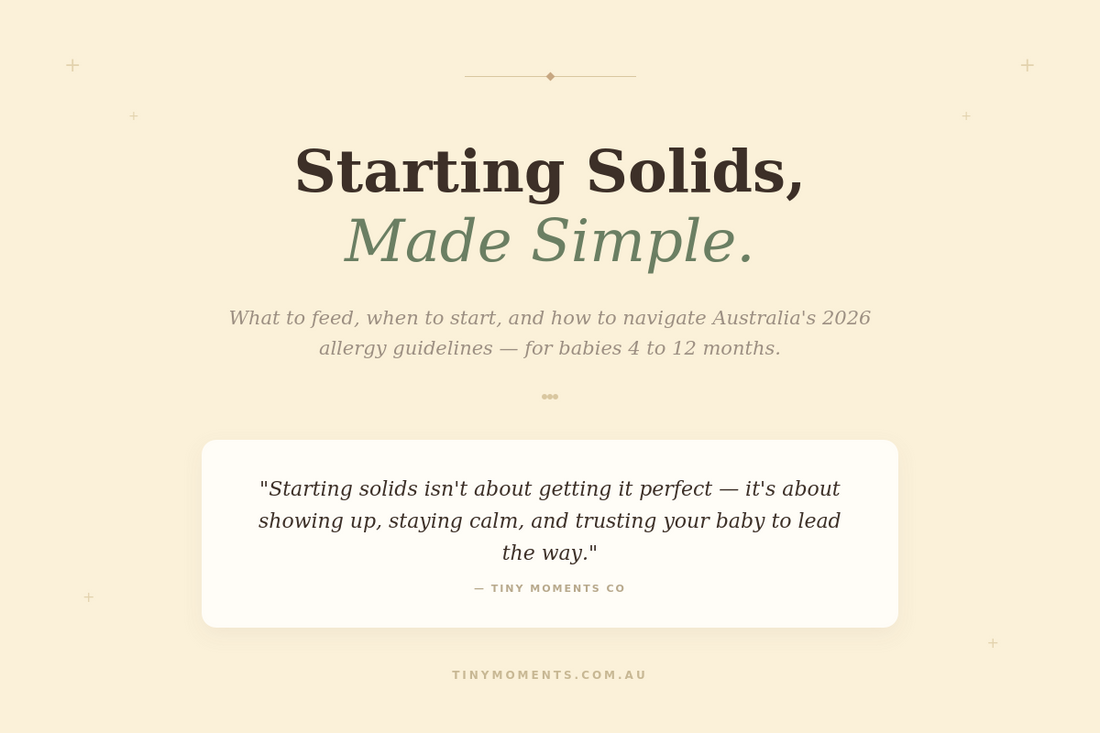 Starting Solids in Australia: A Simple Guide for Babies 4–12 Months