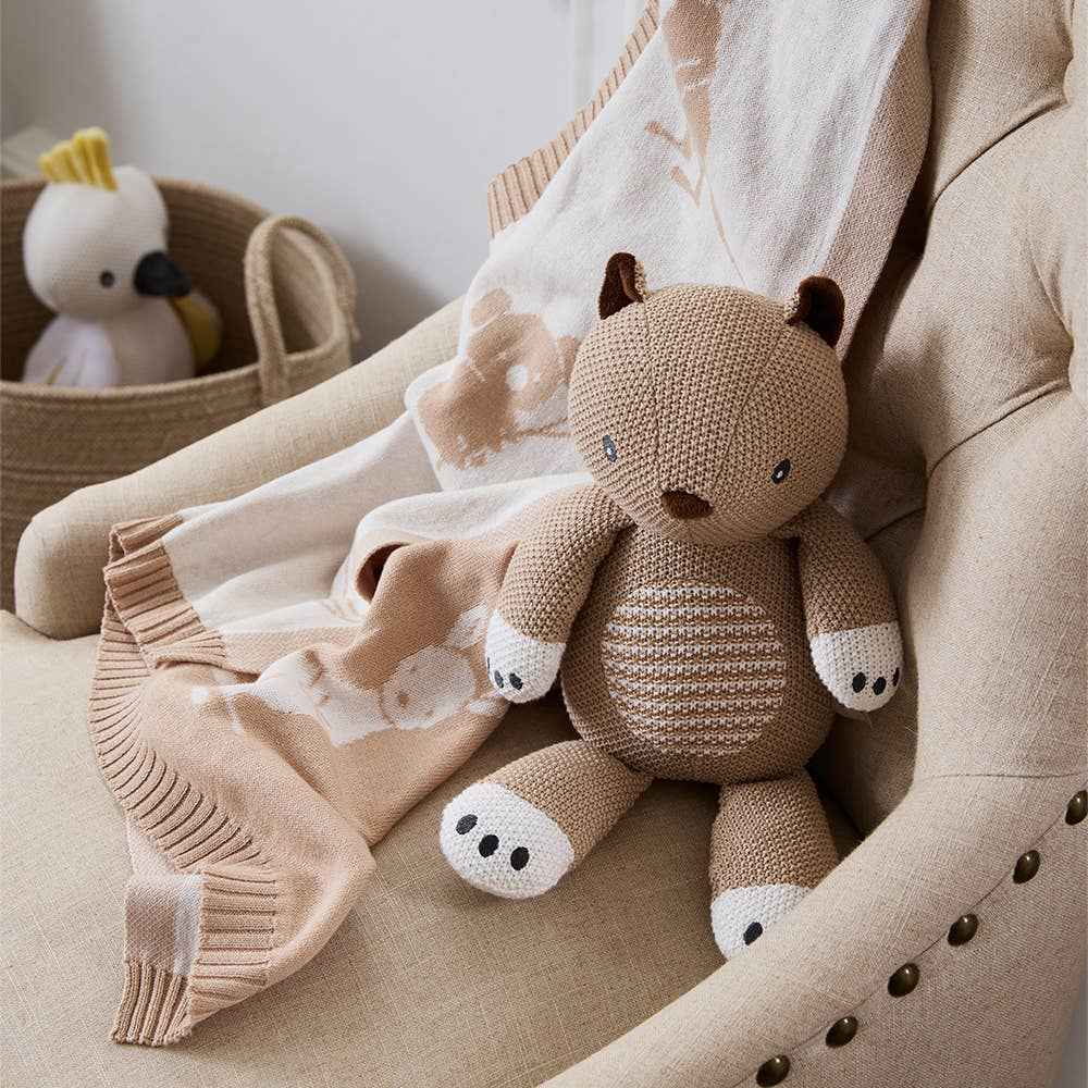 Pram Knitted Blanket - Australiana