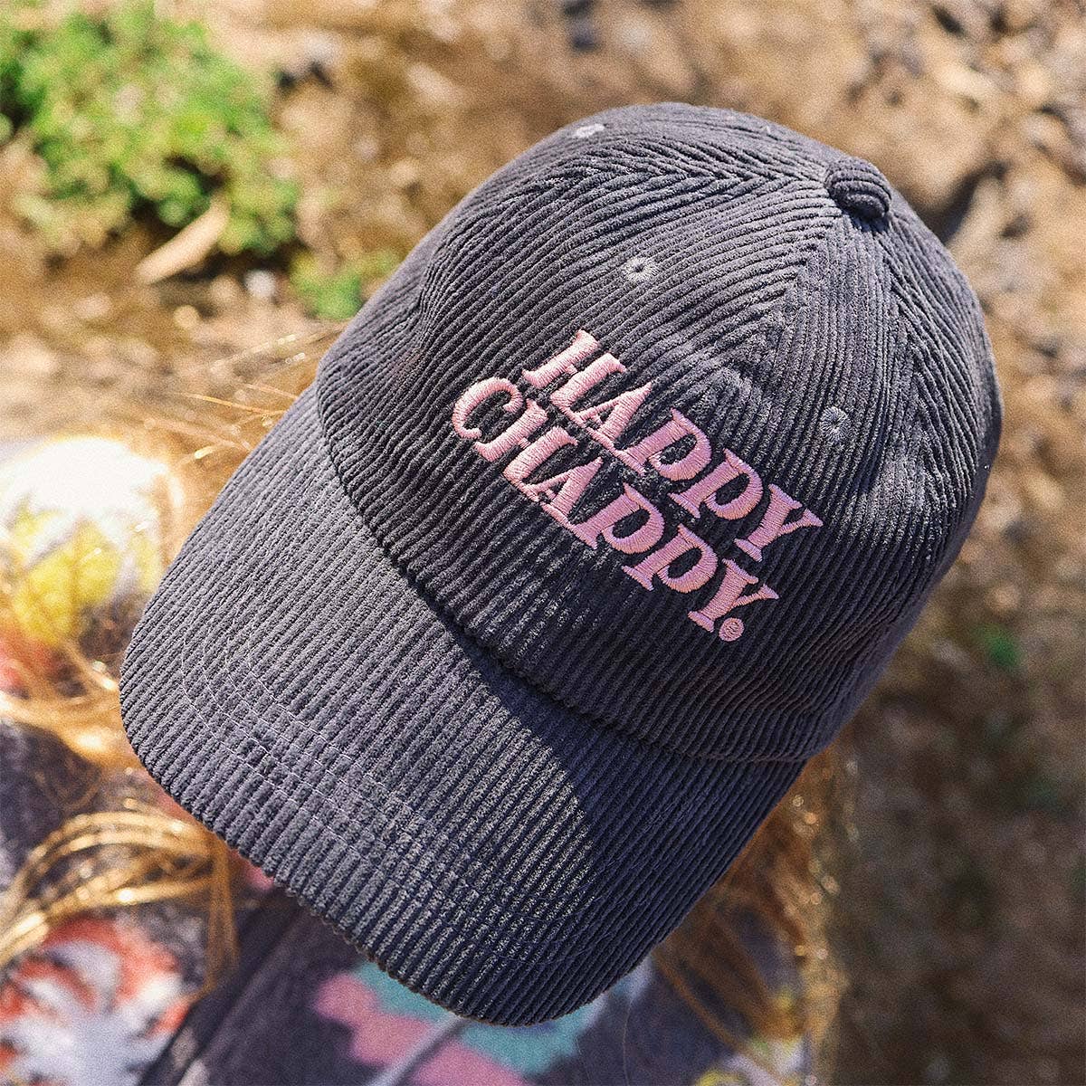 Kids Happy Chappy Cord Cap in Carbon: Carbon / 54