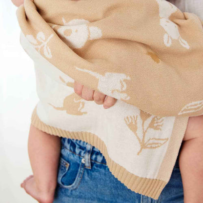 Pram Knitted Blanket - Australiana