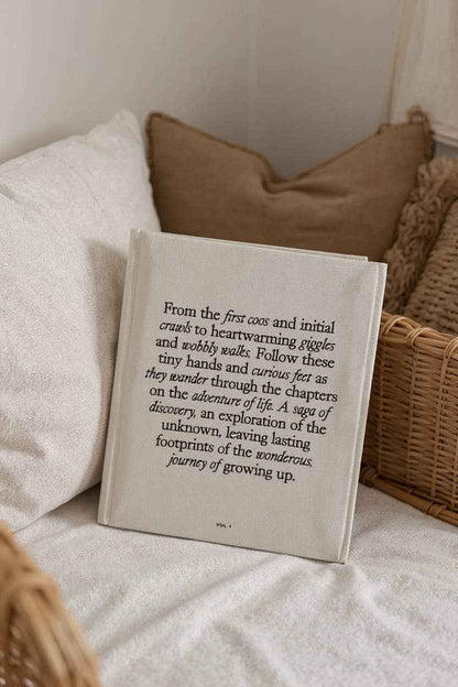 TINY STEPS | Baby Linen Photo Album