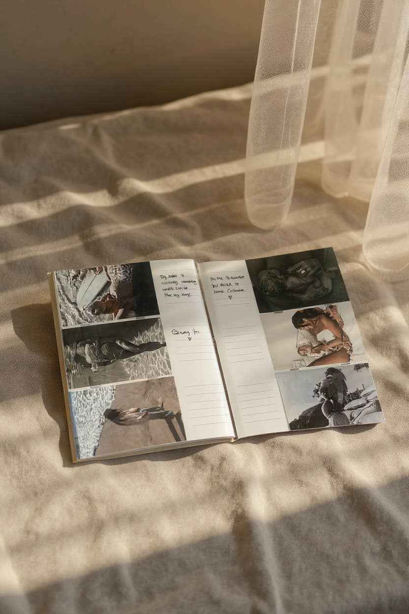 TINY STEPS | Baby Linen Photo Album