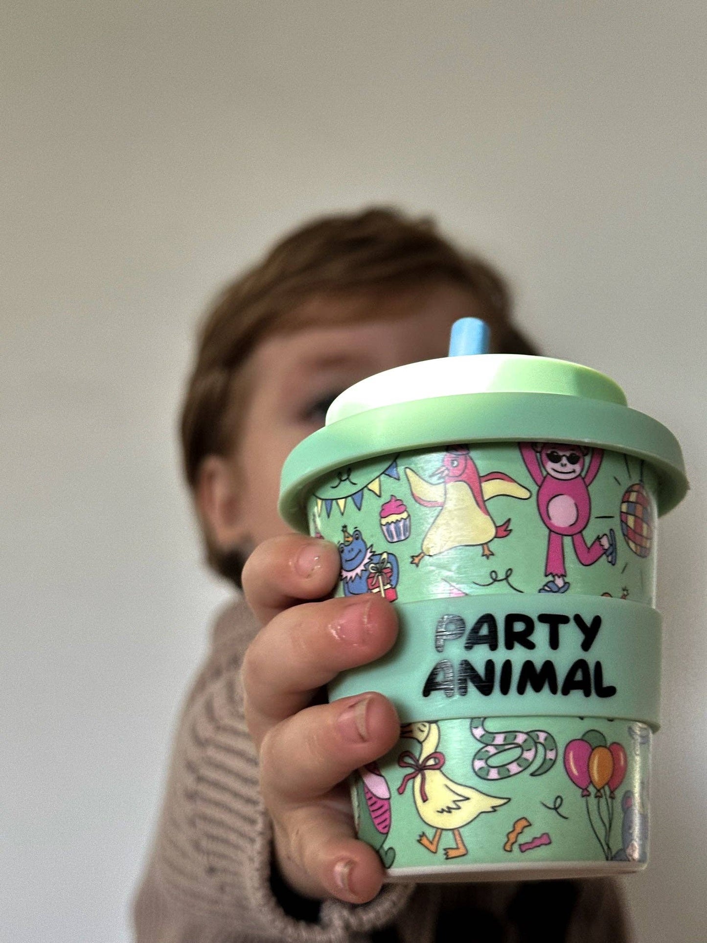 Party Animal in Green Babycino Cup - 120ml (STRAW INCLUDED) - additional view 8