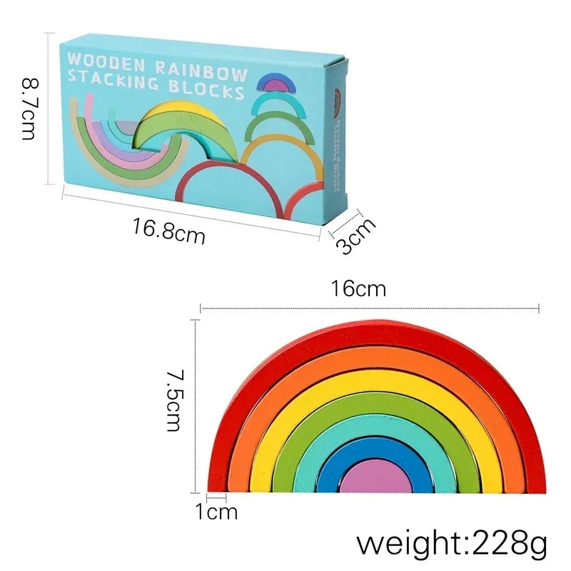 Montessori arch blocks in nursery play setting with child