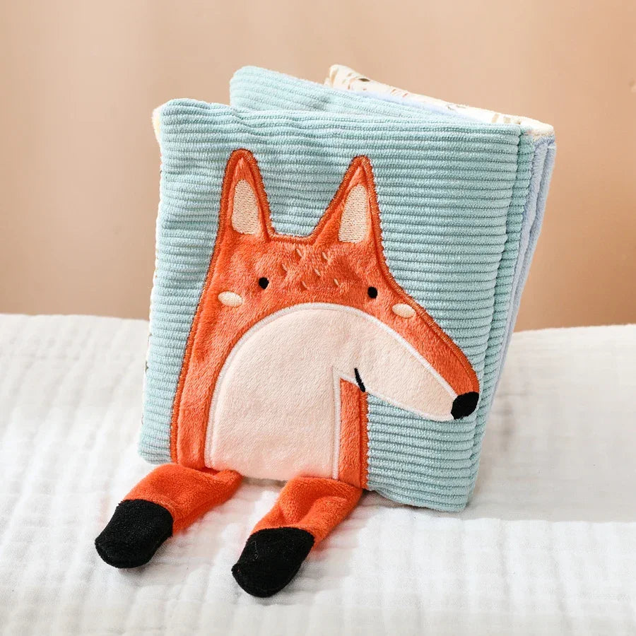 Cloth activity book with multi-sensory elements - crinkle, mirror, textures