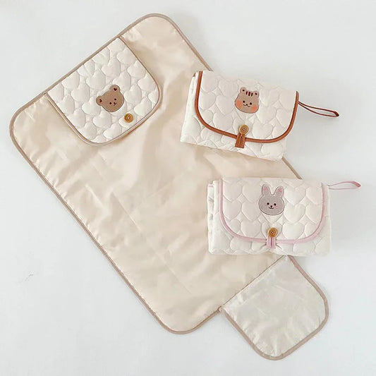 Portable changing mat - foldable nappy change pad for babies