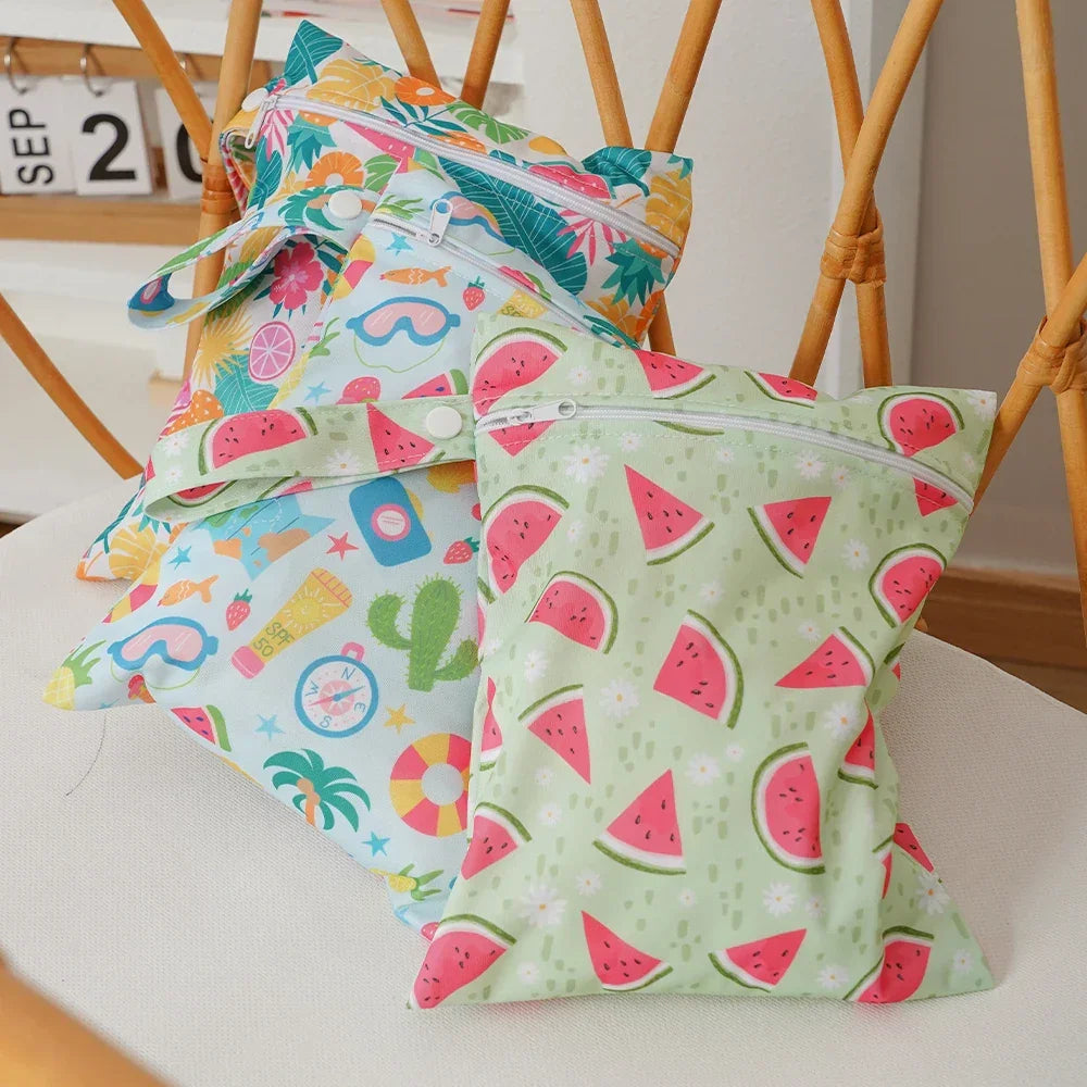 Small waterproof bag showing secure snap closure