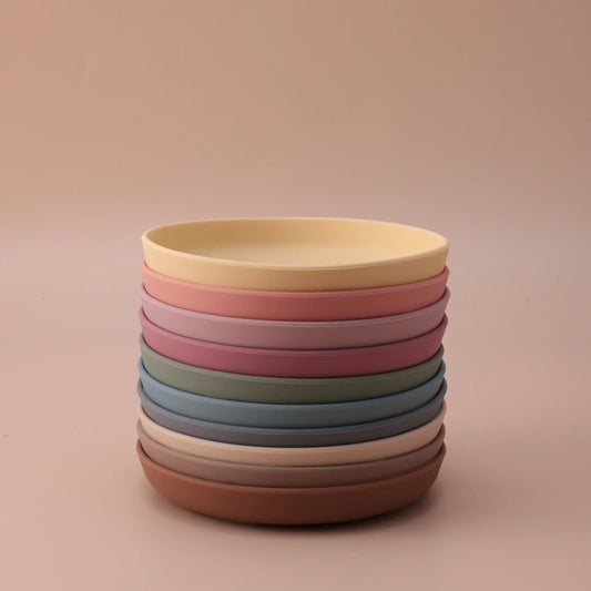 Silicone baby plate with strong suction base - divided sections for meals