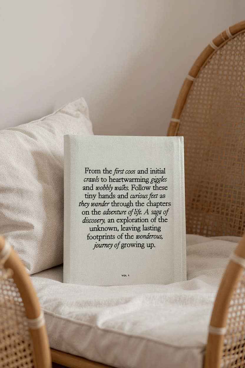 TINY STEPS | Baby Linen Photo Album