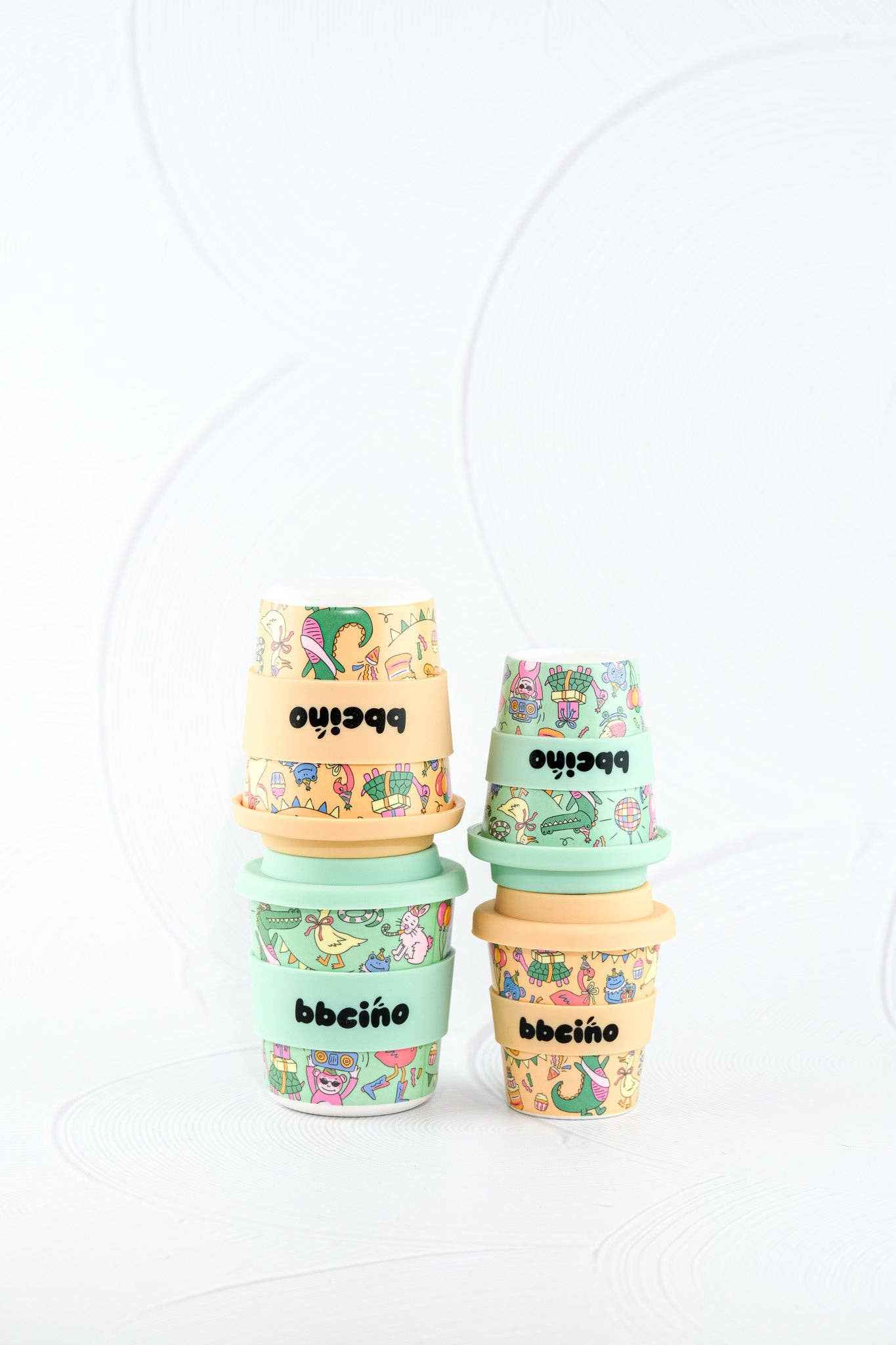 Party Animal in Green Babycino Cup - 120ml (STRAW INCLUDED)