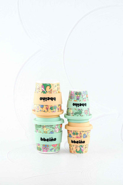 Party Animal in Green Babycino Cup - 120ml (STRAW INCLUDED)