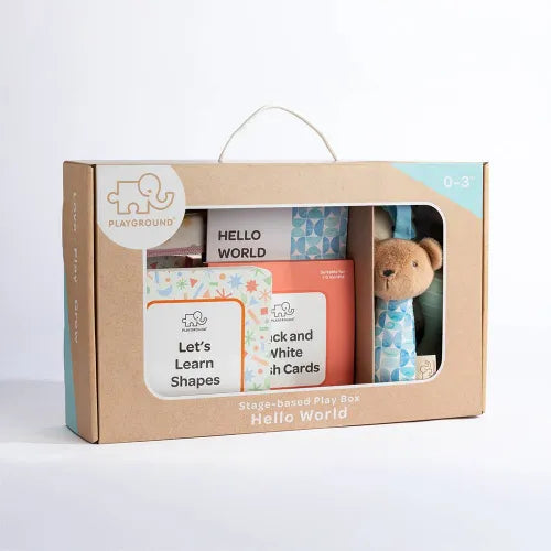 Educational toy set in a 'Playground' branded box on a white background