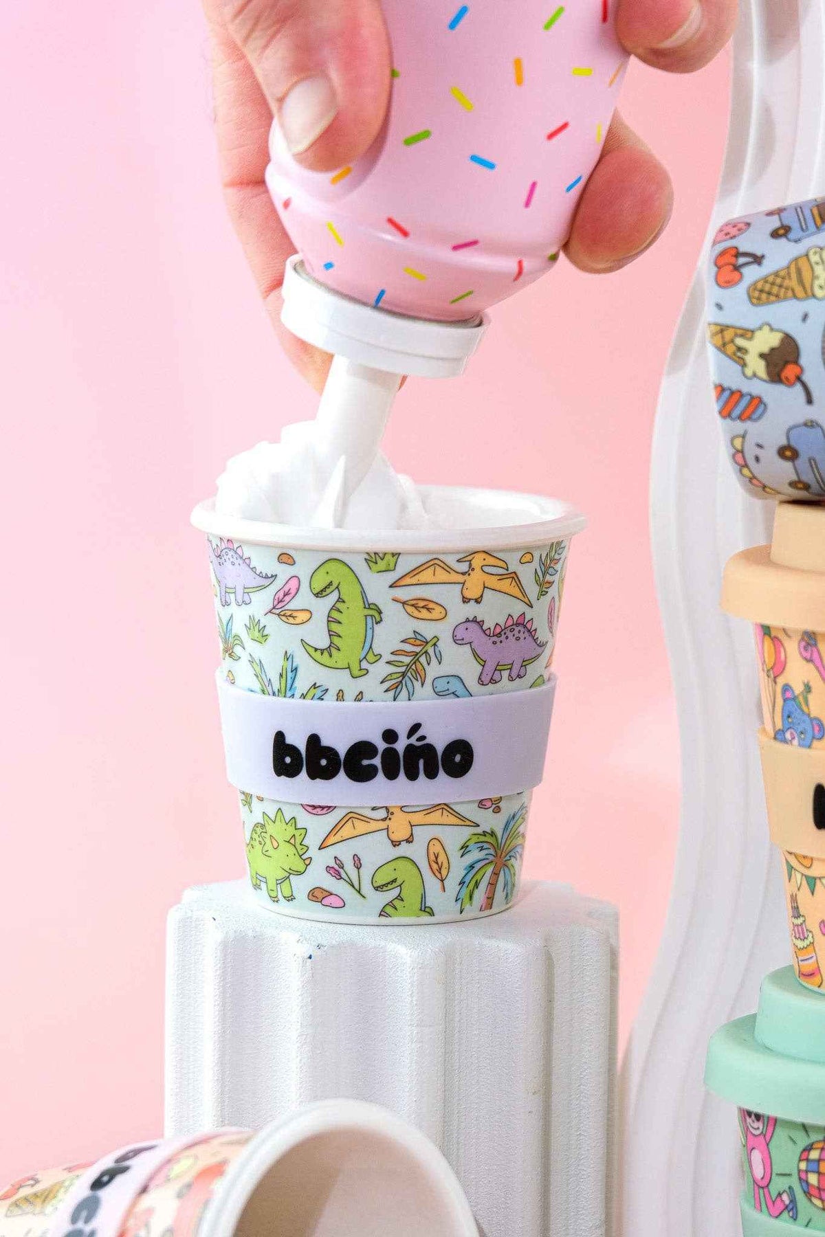 Sip-a-saurus Babycino Cup - 120ml (STRAW INCLUDED)