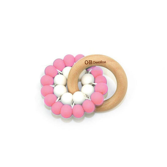 Hot Pink | Wooden Teether Toy