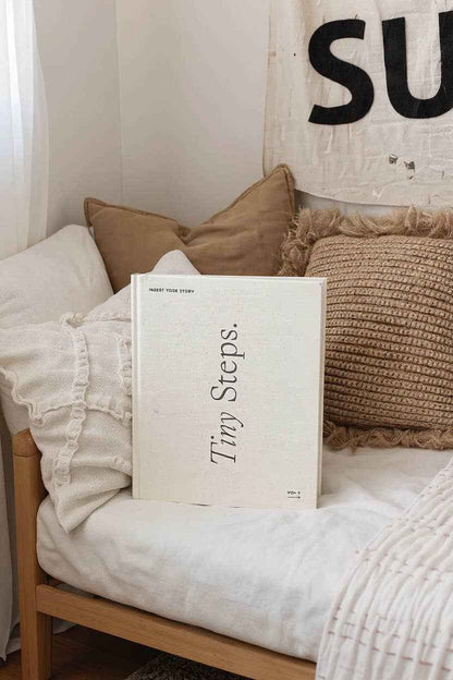 TINY STEPS | Baby Linen Photo Album
