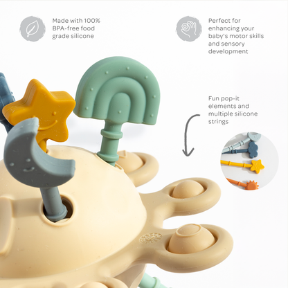 A peaceful moment featuring the Pull String Interactive Toy - Jimmy as part of a mindful daily routine.